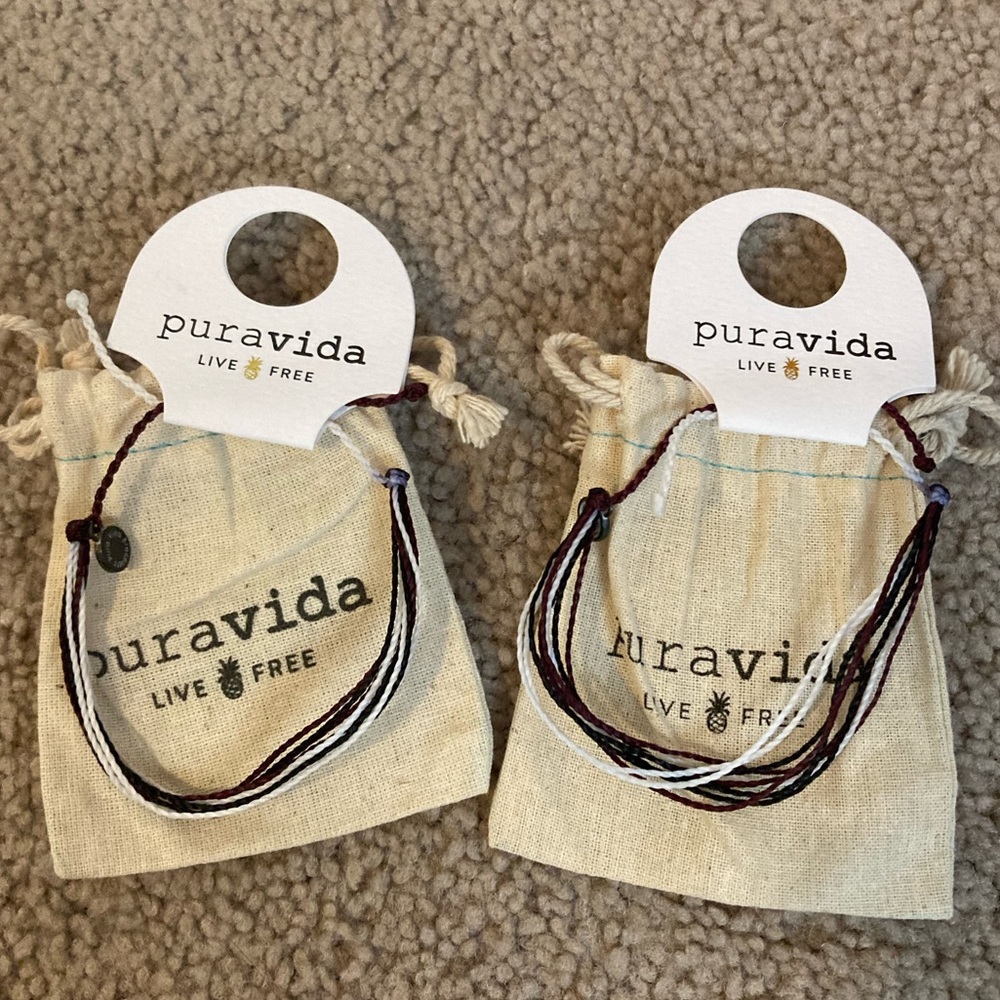 Pura Vida Wine & Black Bracelets